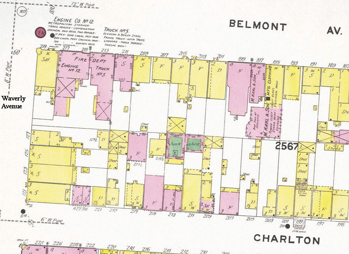 1908 Map
215 Belmont Avenue
