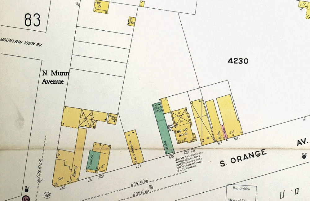 1908 Map
721-723 South Orange Avenue
