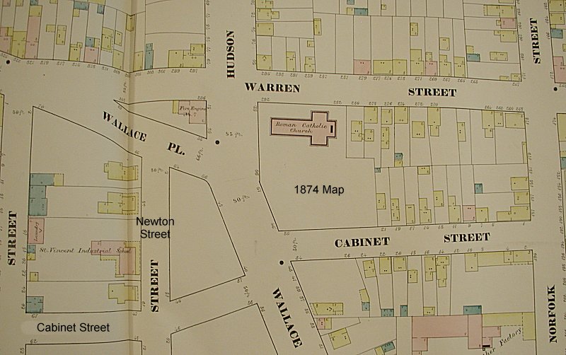 1874 Map
55 Wallace Place & Hudson Street
