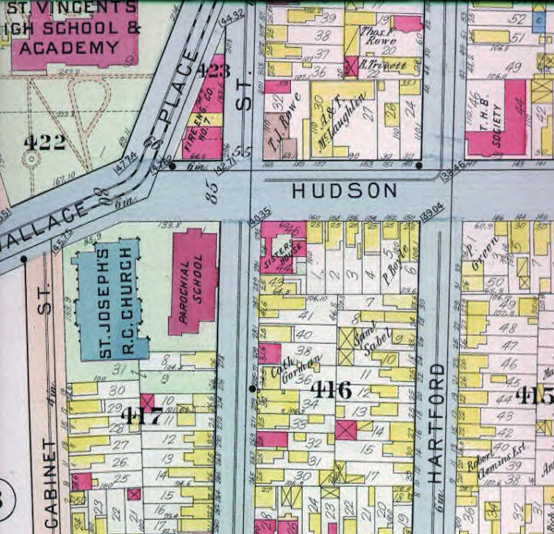 1911 Map
55 Wallace Place & Hudson Street
