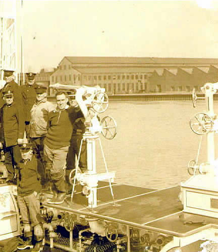 Firemen on Fireboat ~1949
