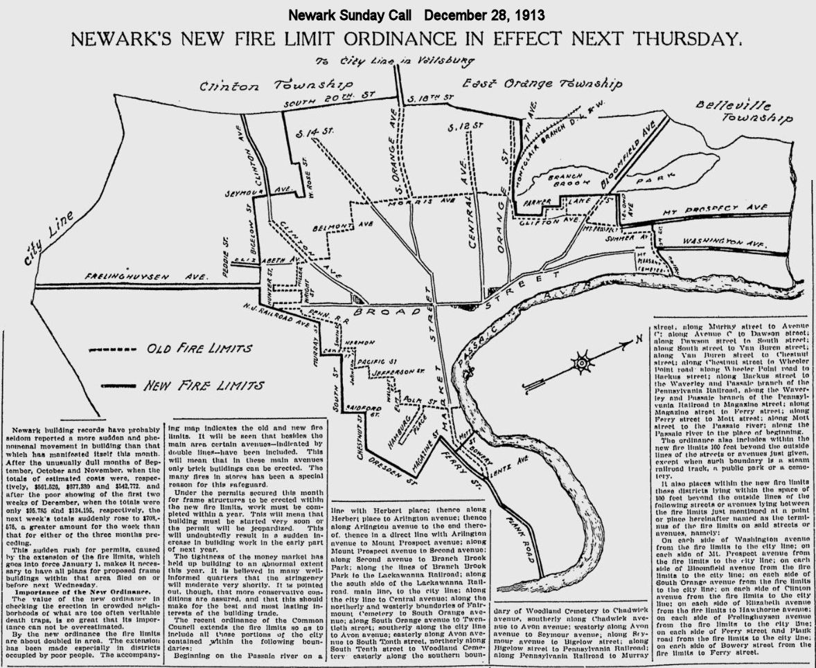 Newark's New Fire Limit Ordinance in Effect Next Thursday
