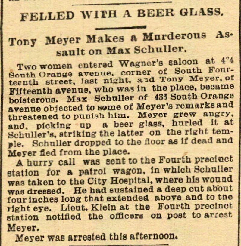 Felled With a Beer Glass
