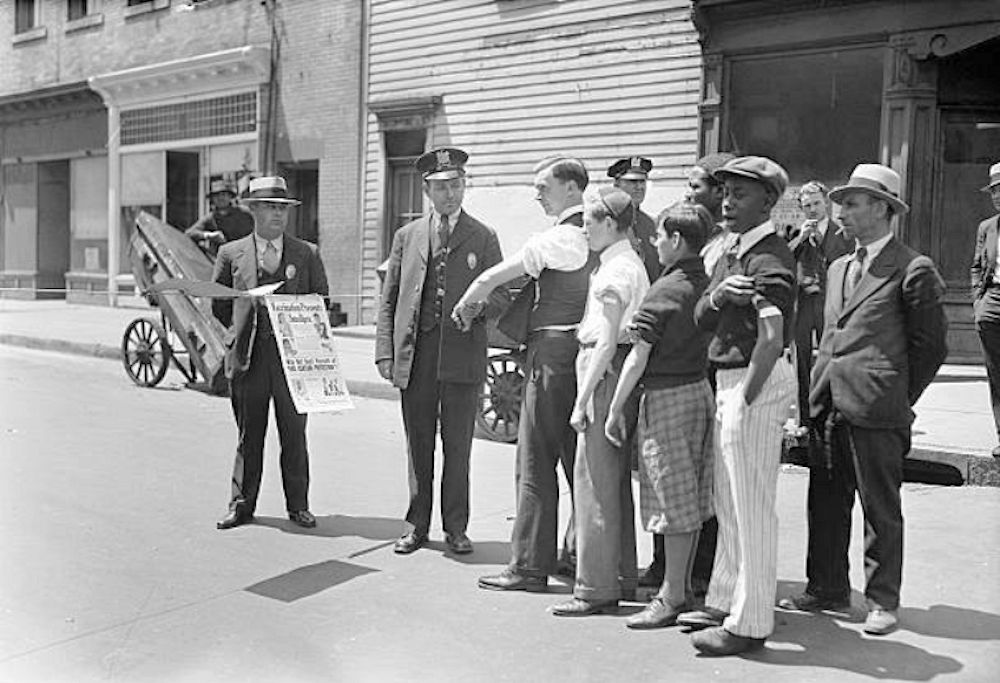 Smallpox Inspection
To Prevent Spread Of Smallpox. Health officer Jones questions persons before permitting them to pass the Quarantine Barriers that have been placed at Barclay Street in Newark, to check the spread of smallpox. The streets are roped off and all persons entering or leaving must show a vaccination not more than five days old.

Photo from Bettmann
