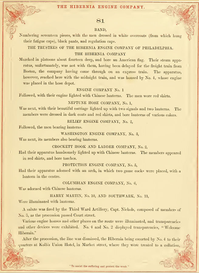 Page 2
From "The Hibernia Engine Company of Philadelphia" 1858
