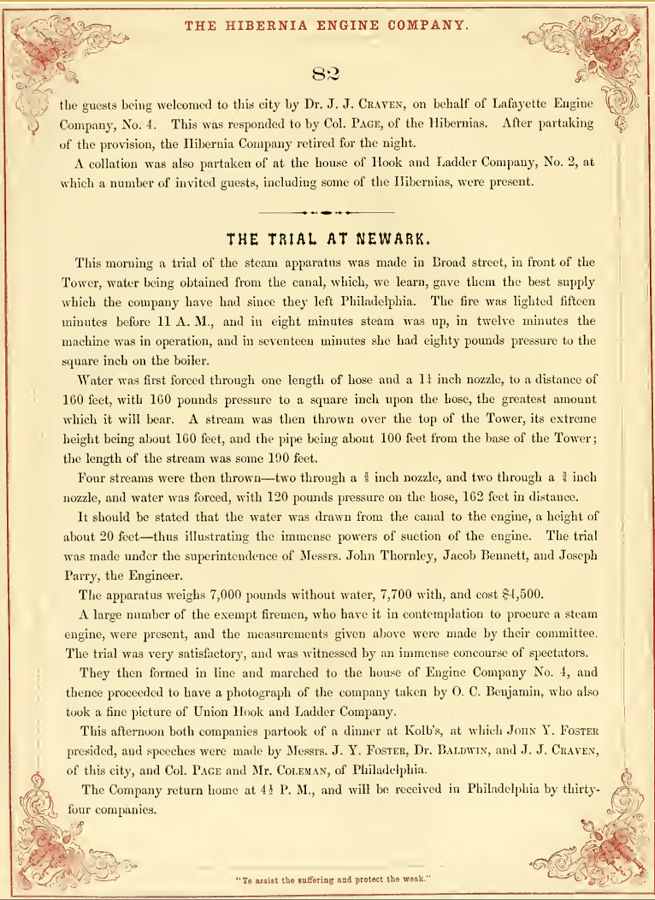 Page 3
From "The Hibernia Engine Company of Philadelphia" 1858
