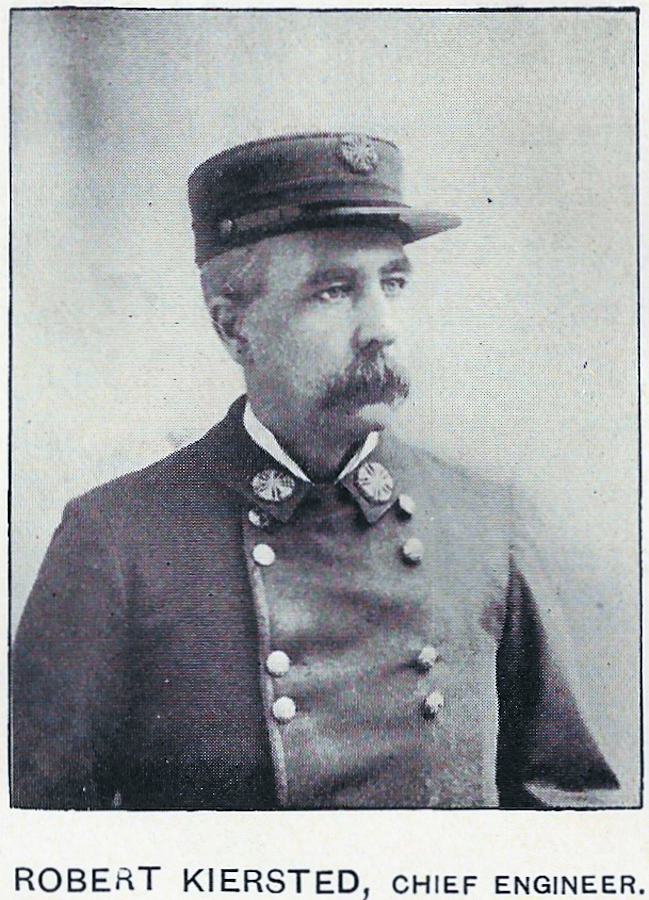 Kiersted,Robert
Appointed Chief Engineer in 1885.
From: "Newark, the Metropolis of New Jersey" Published by the Progress Publishing Co. 1901

