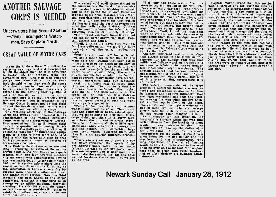 Another Salvage Corps is Needed
1912
