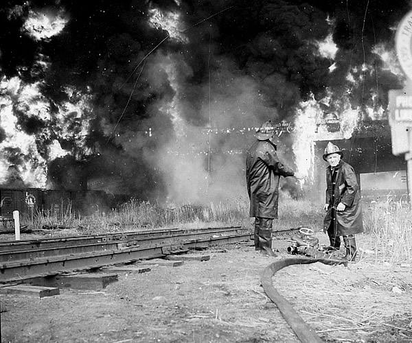 Jersey Central Railroad Yard Fire
