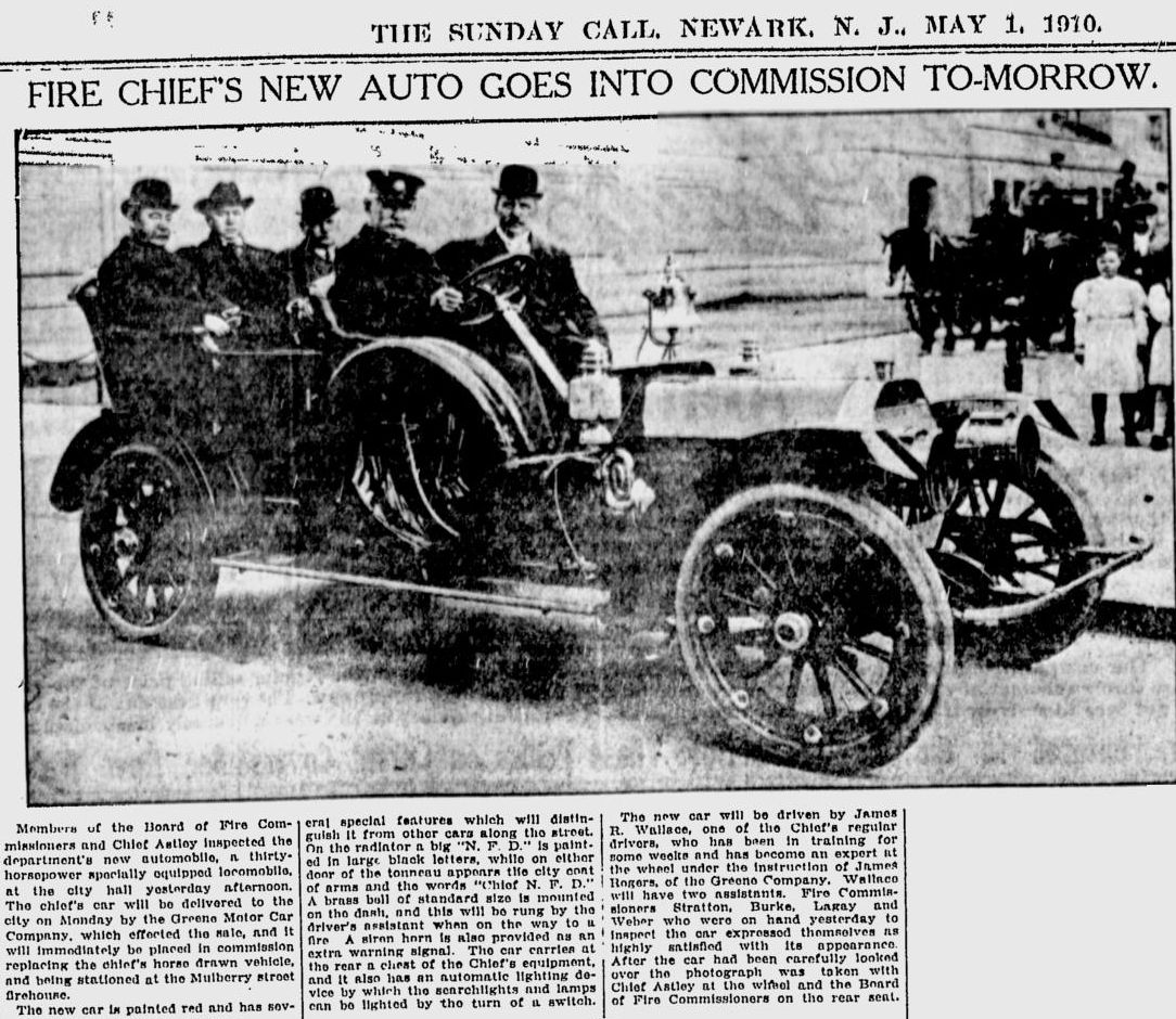 Fire Chief's New Auto goes into Commission Tomorrow
May 1, 1910
