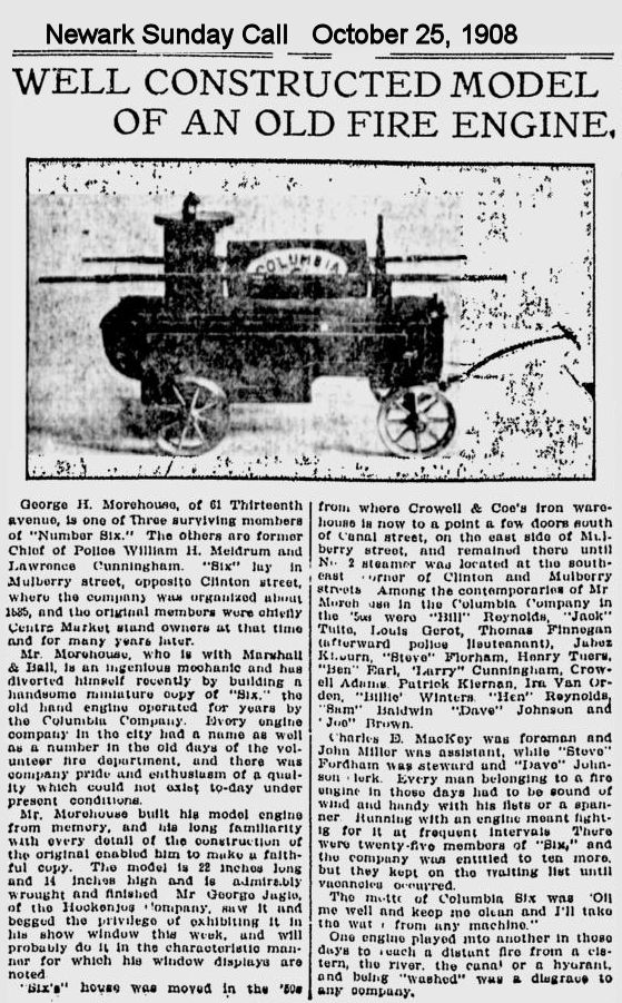 Well Constructed Model of an Old Fire Engine
1908
