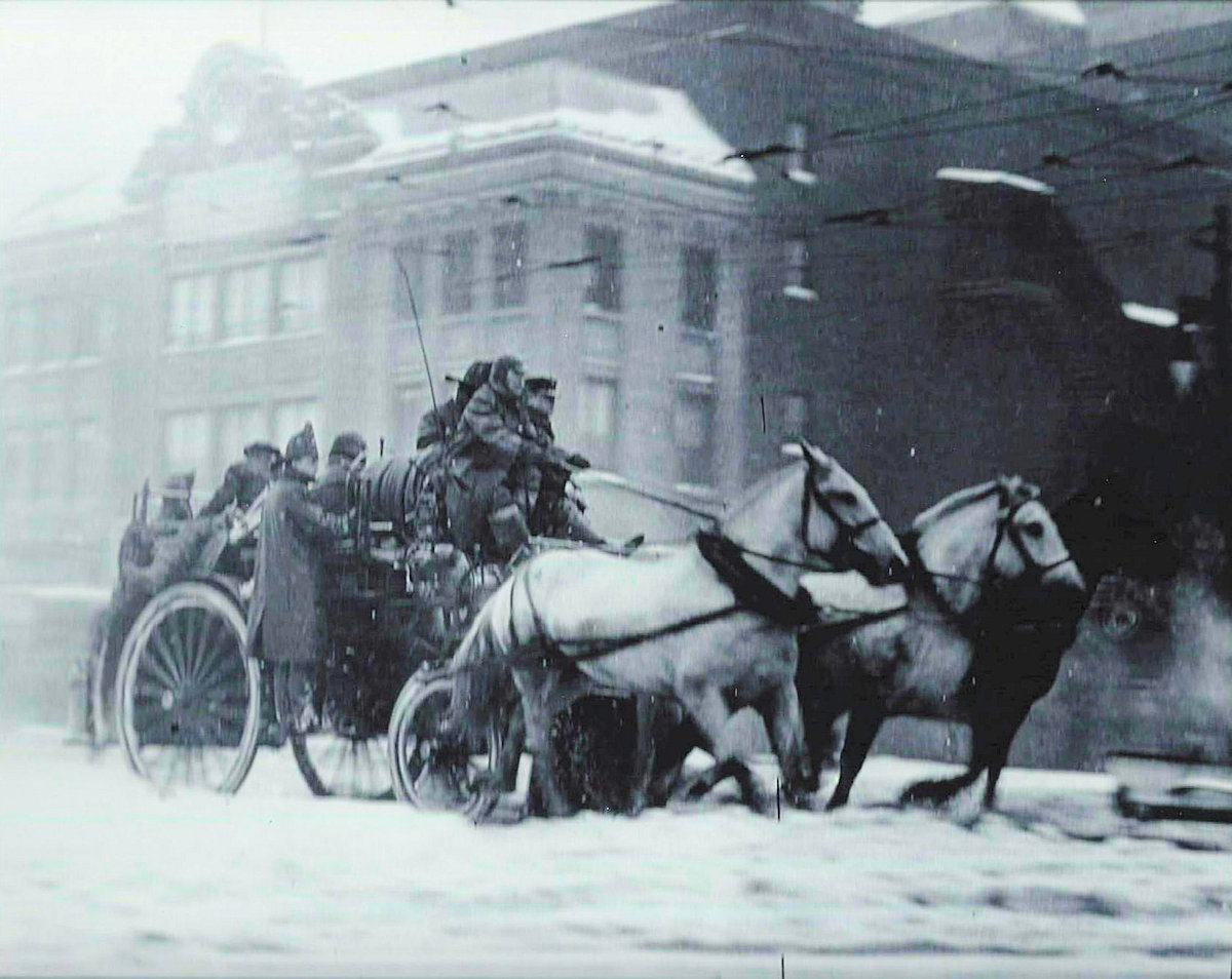 Racing South on Broad Street
In front of the Shubert Theatre
