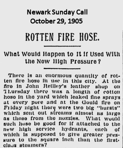 Rotten Fire Hose
October 29, 1905
