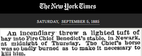 Chief Benedict
September 5, 1885

