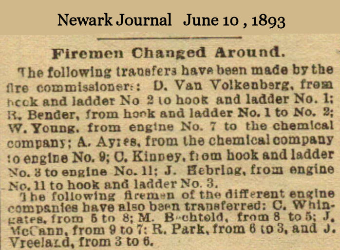 Firemen Changed Around
June 10, 1893
