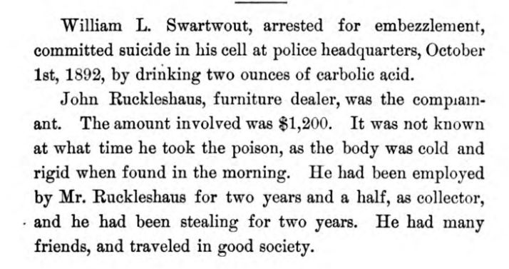 1892 William L. Swartout
History of the Police Department of Newark NJ 1893
