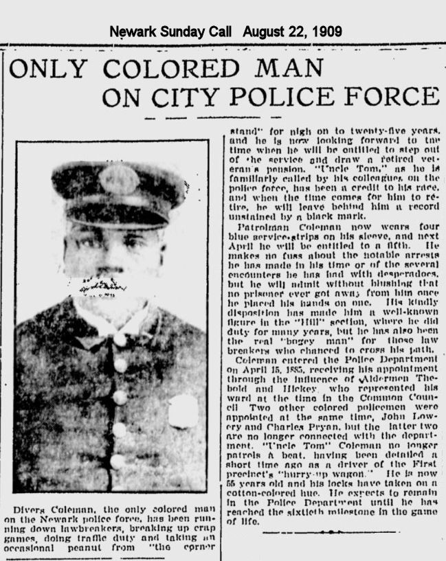 Only Colored Man On City Police Force
August 22, 1909
