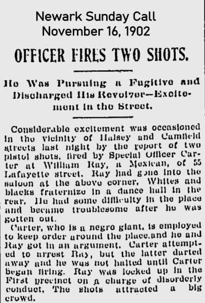 Officer Fires Two Shots
November 16, 1902
