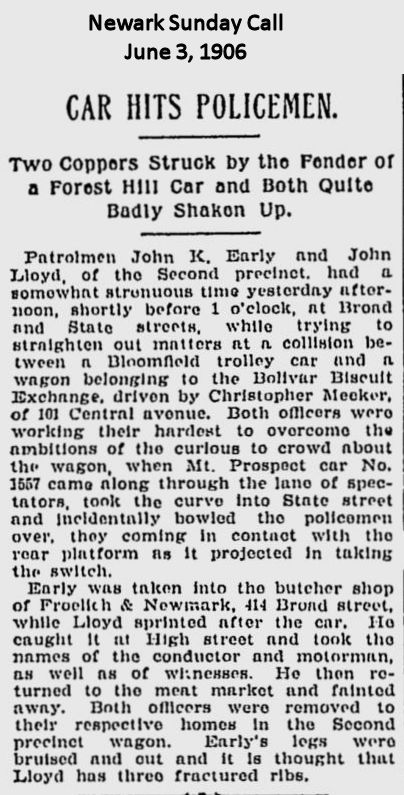Car Hits Policemen
June 3, 1906

