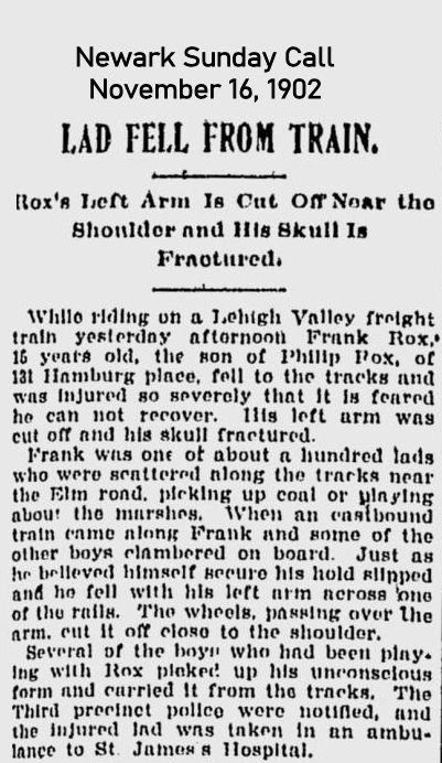 Lad Fell From Train
November 16, 1902
