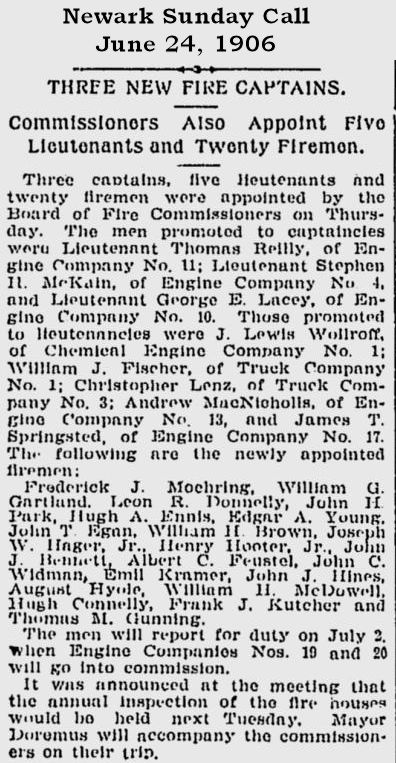 Three New Fire Captains
June 24, 1906
