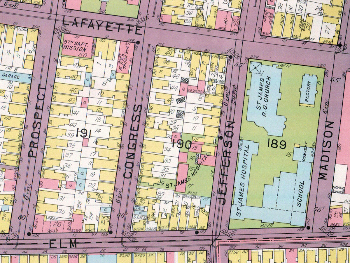 1927 Map
Lafayette & Congress Streets
